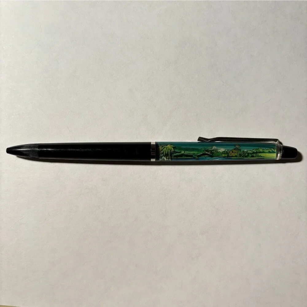 Florida Floaty Pen Hungry Alligator Moves by Swampy Wetlands Souvenir Promo Vtg